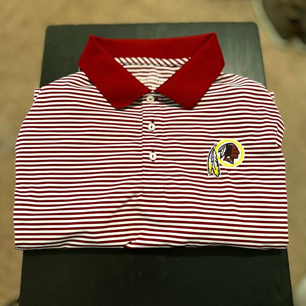 Vineyard Vines Men's XL WASHINGTON REDSKINS Bradley Stripe Sankaty Polo